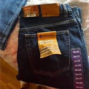 Members Mark Relaxed Fit Men's Jeans - Dark Blue